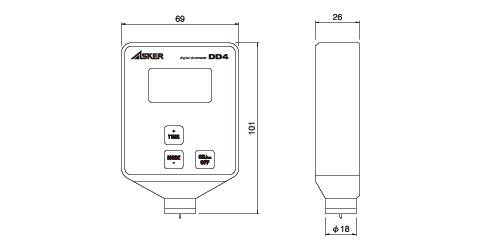 昆山瑞腾　供应日本高分子计器ASKER数字橡胶硬度计DD4-A型